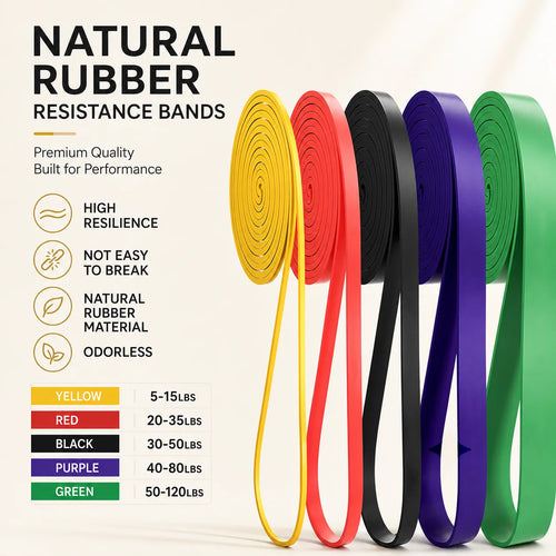 5~120Lbs Fitness Resistance Band Boxing Agility Training Workout Gym Equipment Yoga Pilates Accessories Rubber Band Home Gym